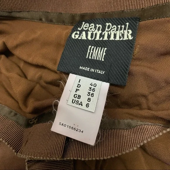 Jean Paul Gauthier Brown Midi Asymmetrical Skirt - Picture 4 of 7